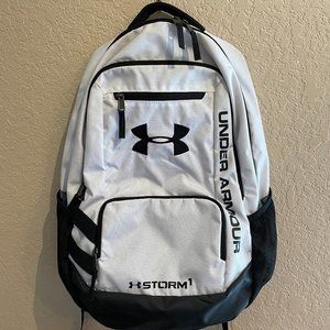 Under Armour Hustle II Storm Laptop Backpack White/Black
